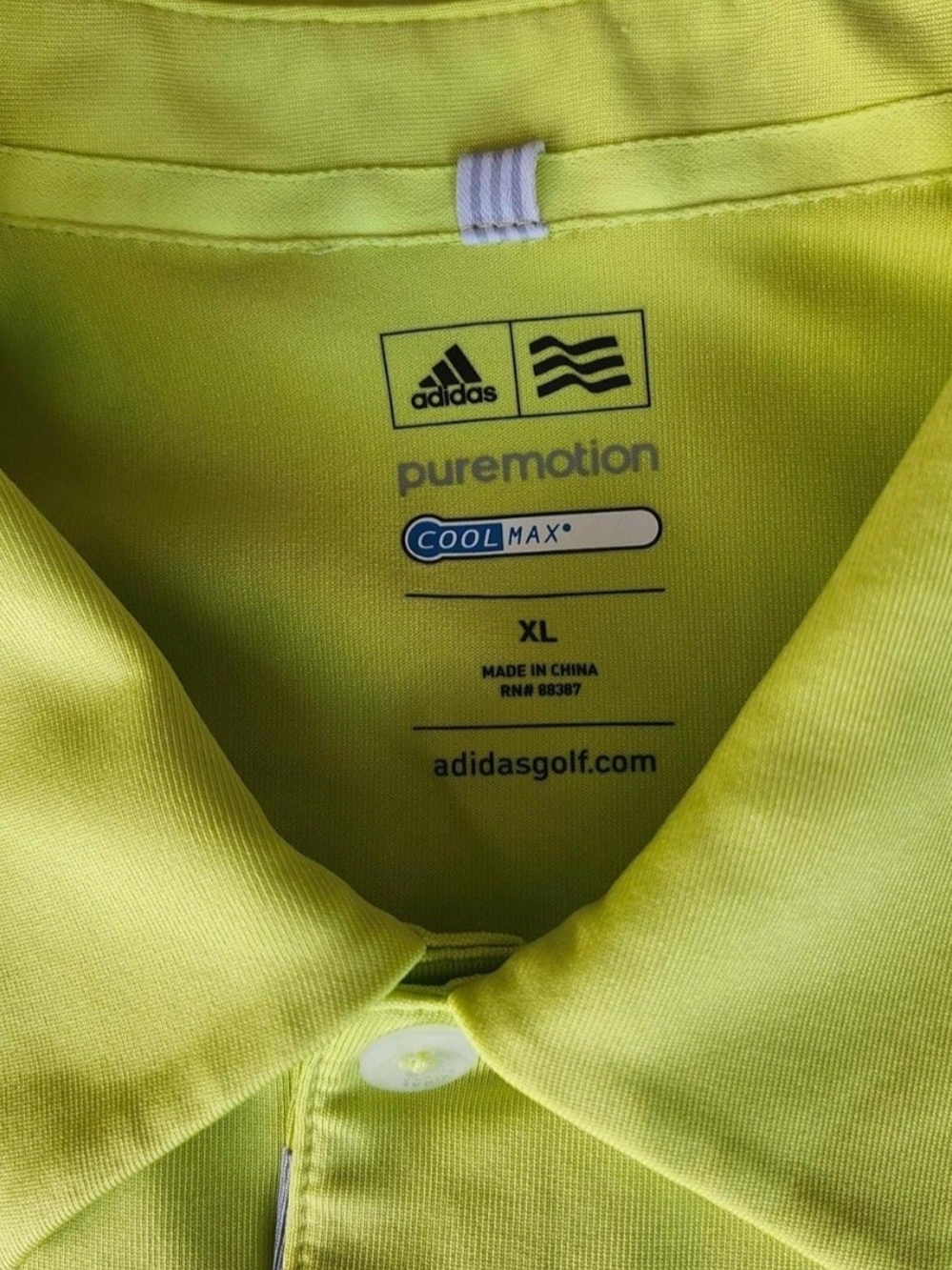 adidas Men’s Puremotion Coolmax Polo in Yellow